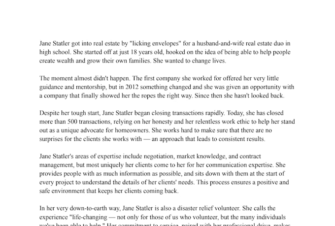 write clear professional bios about me pages web content